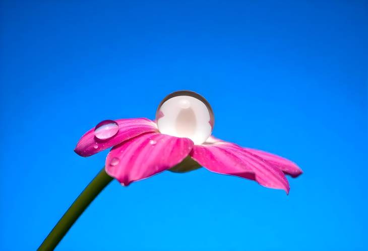 Natures Jewel A Water Drop on a Pink Blossom